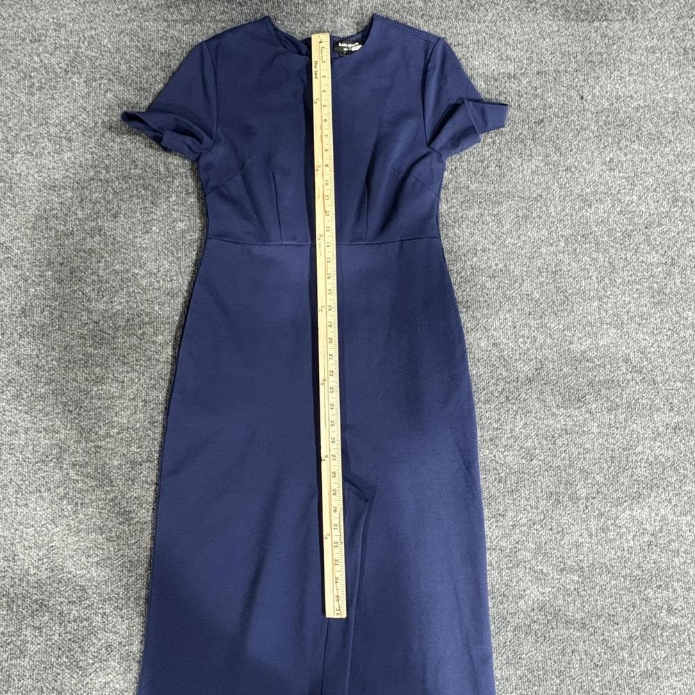 Kate Spade Jumpsuit Womens Small Navy Blue Short Sleeve Wide Leg Dressy - Picture 7 of 16